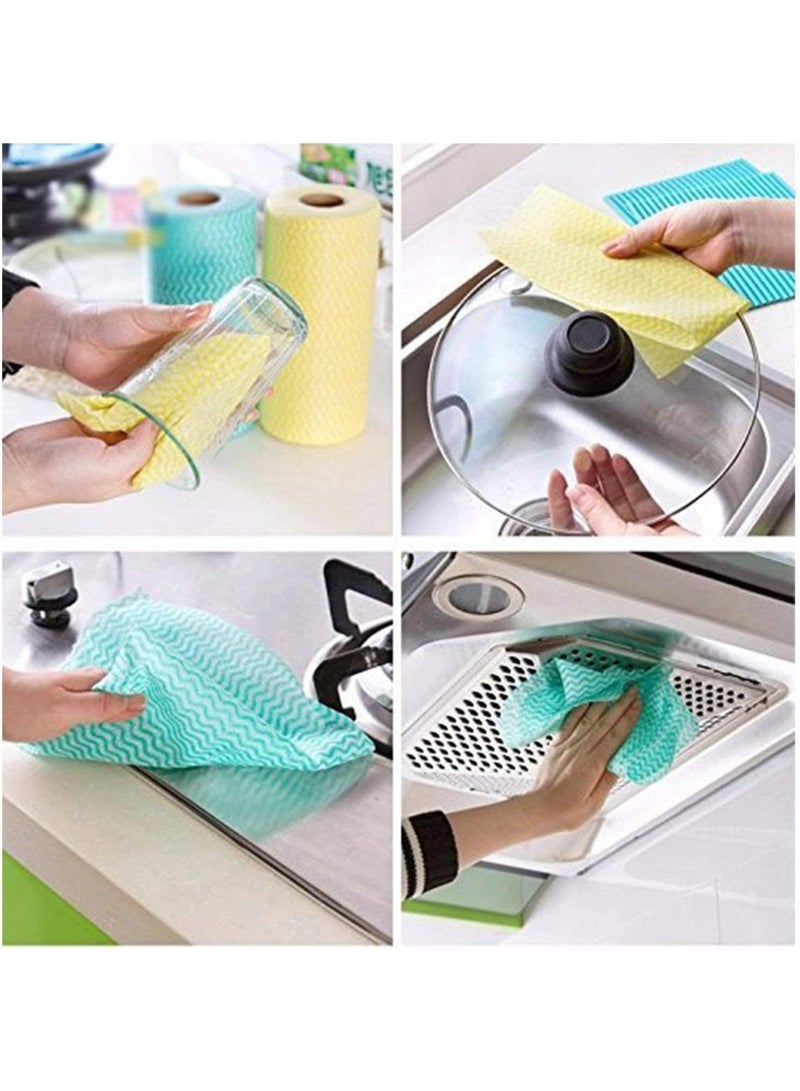 Spaceshoop 1 picaes Reusable Nonwoven Kitchen Wipe Towel Tissue Paper Roll Disposable Cleaning Towels Washable Multi-Purpose Dry Cleaning Roll Wipe Cloths & Tissue Paper for Cleaning Wipe Roll (50) - Image 3